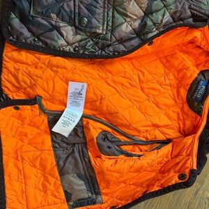 Polo by Ralph Lauren Kids Camouflage and Bright Orange Puffer Jacket
